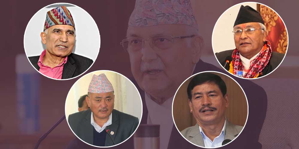 कामचलाउ प्रधानमन्त्री ओलीप्रति बफादार ४ मन्त्री, जो ५-५ मन्त्रालय हाँक्दैछन्